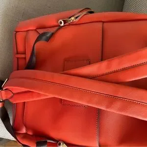 Henri Bendel Bold Orange Backpack Henri Bendel Studio Nylon Backpack Orange Nwt | eBay main image 4